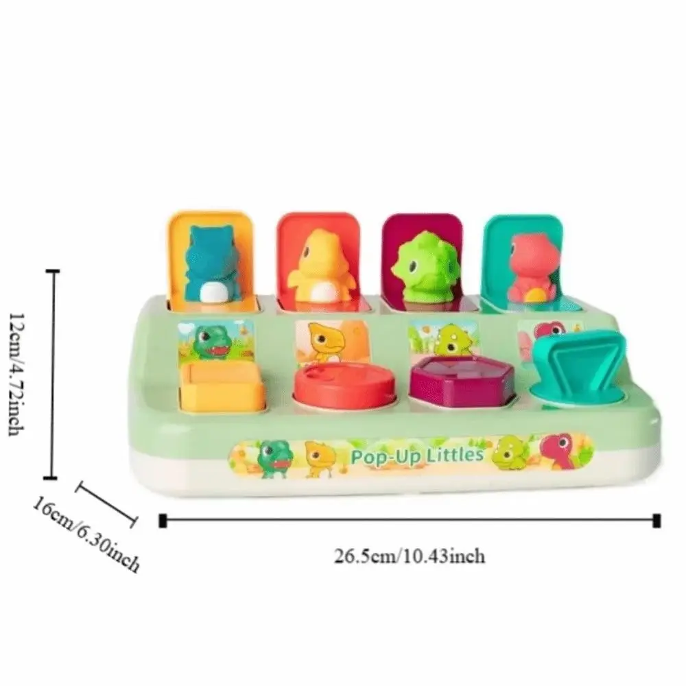 Montessori Dinosaur Switch Box Cartoon Animals Colorful Interactive Animal Toy Box Plastic Durable Activity Pop Up Toy
