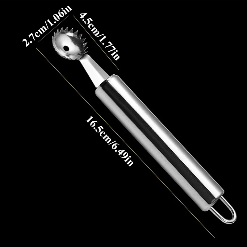 Description Picture 2 of itemStainless Steel Strawberry Huller Fruit Leaf Knife Stem Remover Strawberry Pineapple Tomato Corer Slicer Cutter Kitchen Items