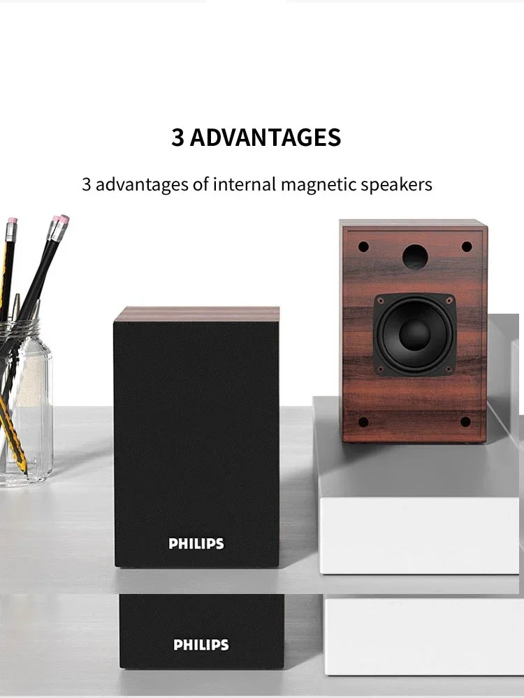 Home HiFi Stereo Sound Subwoofer SPA20 Wood Multimedia Bluetooth Speakers USB Desktop Notebook Computer Loudspeaker Music Player