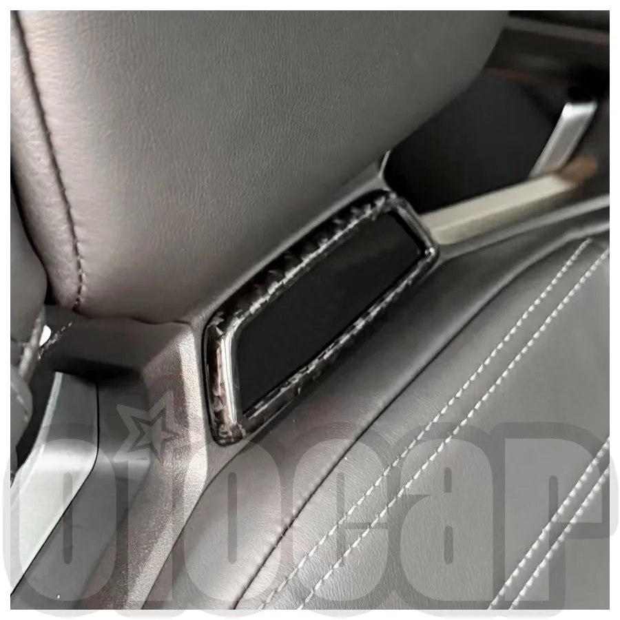 오이오모터스 BMW G87 M2 G80 G81 M3 G82 G83 M4용 프론트 시트 프리프레그 드라이 카본 일루미네이티드 엠블럼 서라운드 프레임 커버