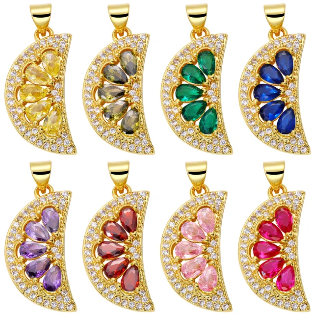 Luxurious Fashionable Variety Zircon Pendant Gold Plated Jewelry Natural  Opal Blue Star Moon Necklace - AliExpress