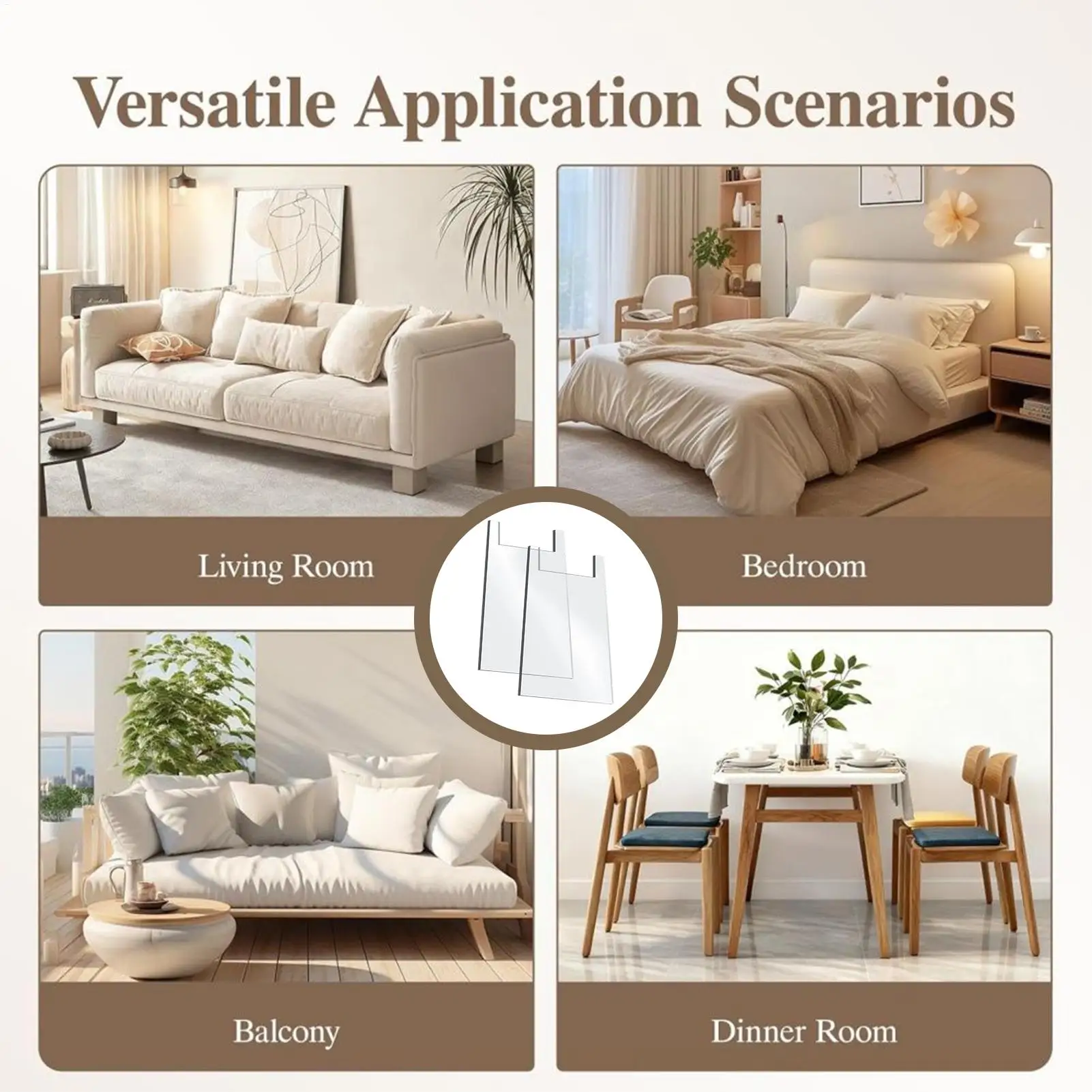 Furniture Wall Protectors 2 Pieces Clear Acrylic Bumper Bed Wall Bumper For Socket Sofa Bed Cabinet Apartment Home Hotel Floor