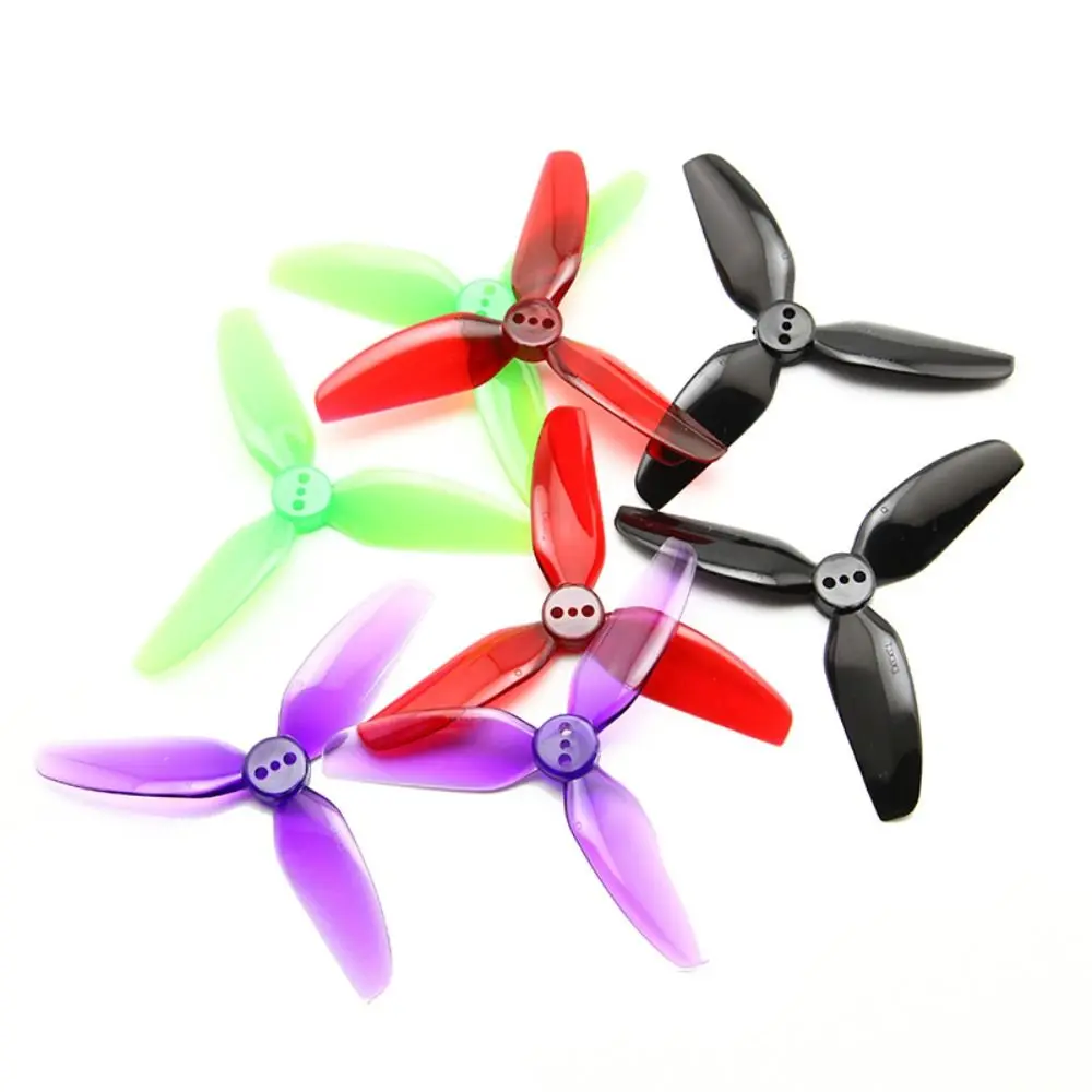 HQProp T3X3X3 Hélices 3 pouces 3 pales PC pour drone course - Lot de 2 paires