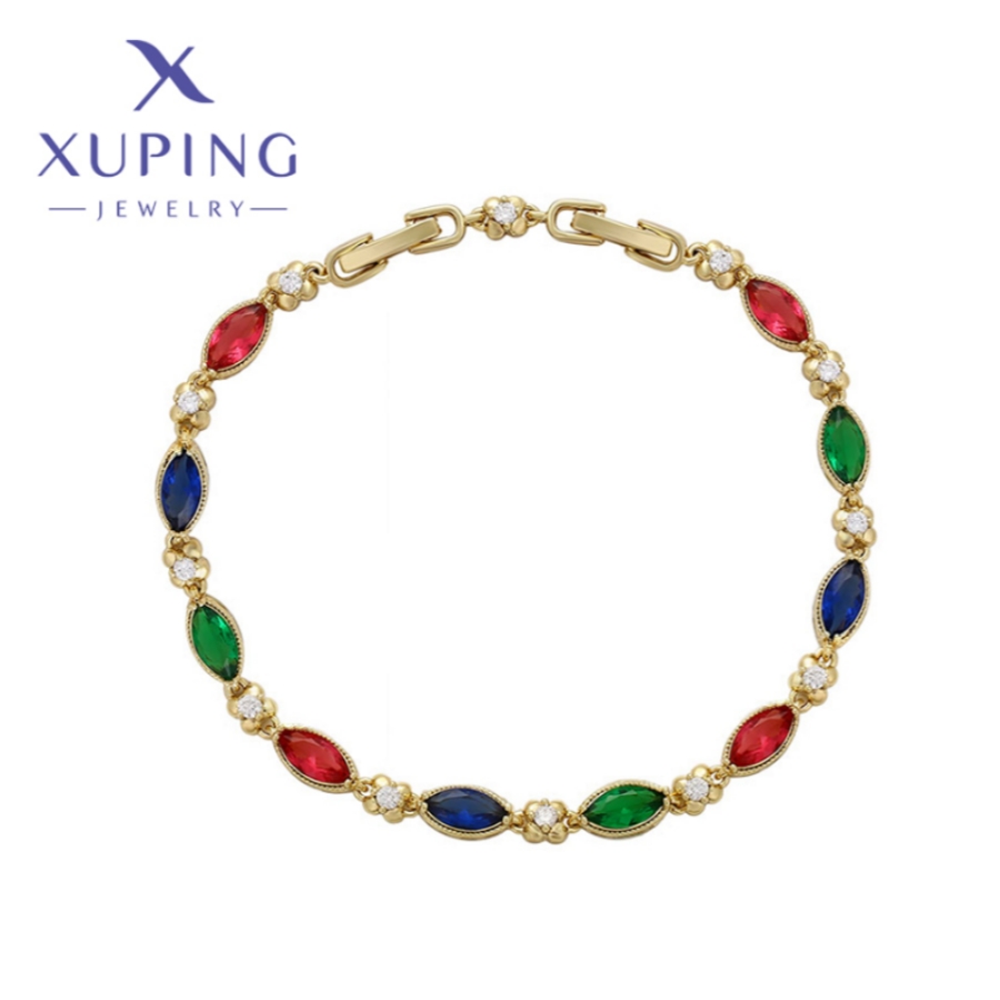 Xuping Jewelry Trendy Exquisite Elegant Geometry Shape Women's Bracelets Light Gold Color Birthday Christmas Gift X000740270
