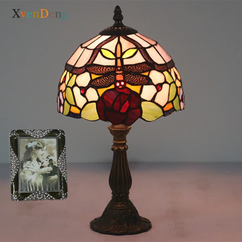 

Table Lamp Mediterranean Tiffany Retro Stained Glass Vintage Art Turkish Mosaic Desk Lamp Bedroom Nightstand Decorative lights