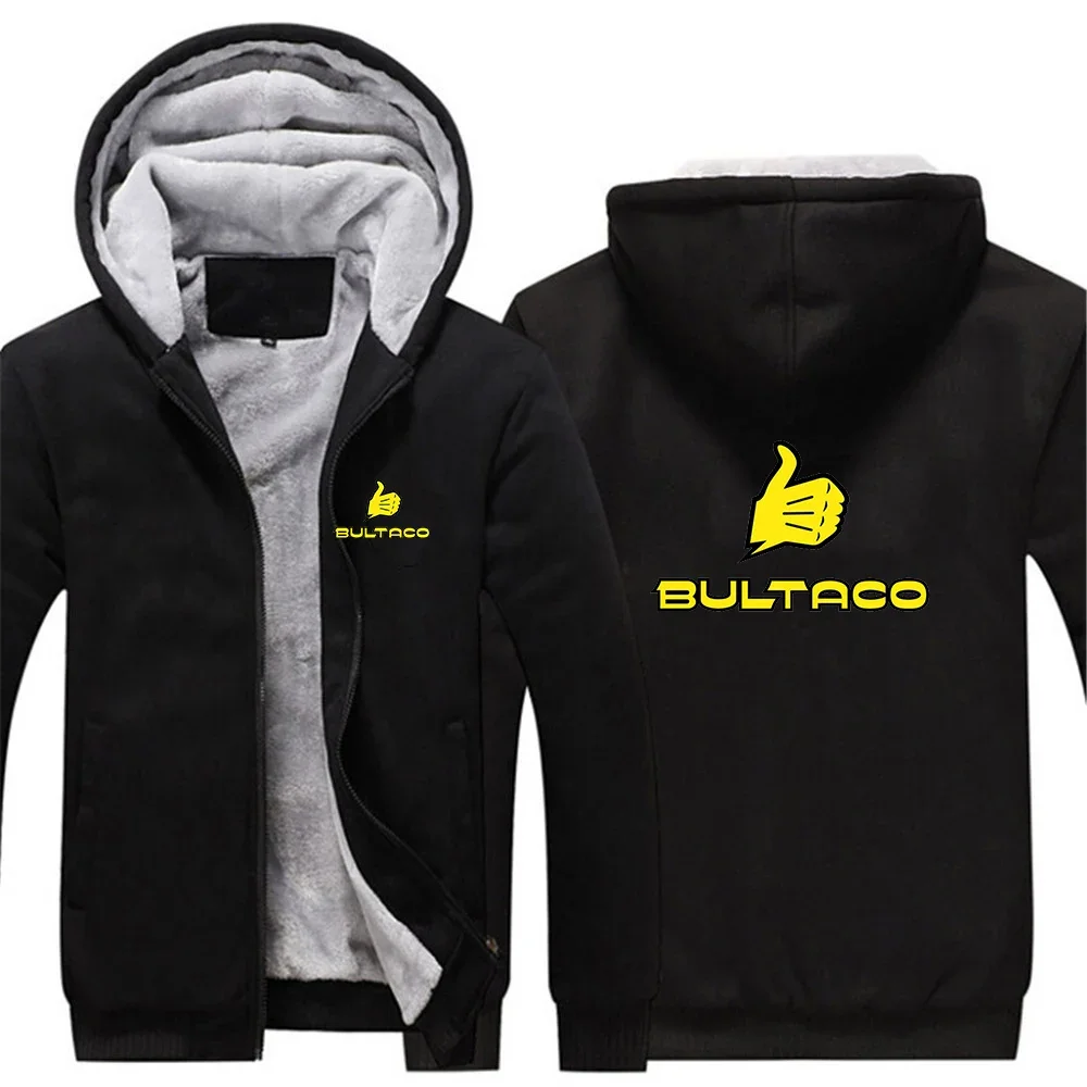 

Мужская толстовка с капюшоном Bultaco Cemoto, теплая Повседневная куртка на осень и зиму, 2024