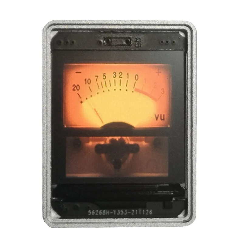 Livella Musicale Vu Meter 1.3 Pollici Lcd Analogico Ad Attivazione Vocale Musica Rhythm Light Multi-Mode Metal Shell Ricaricabile