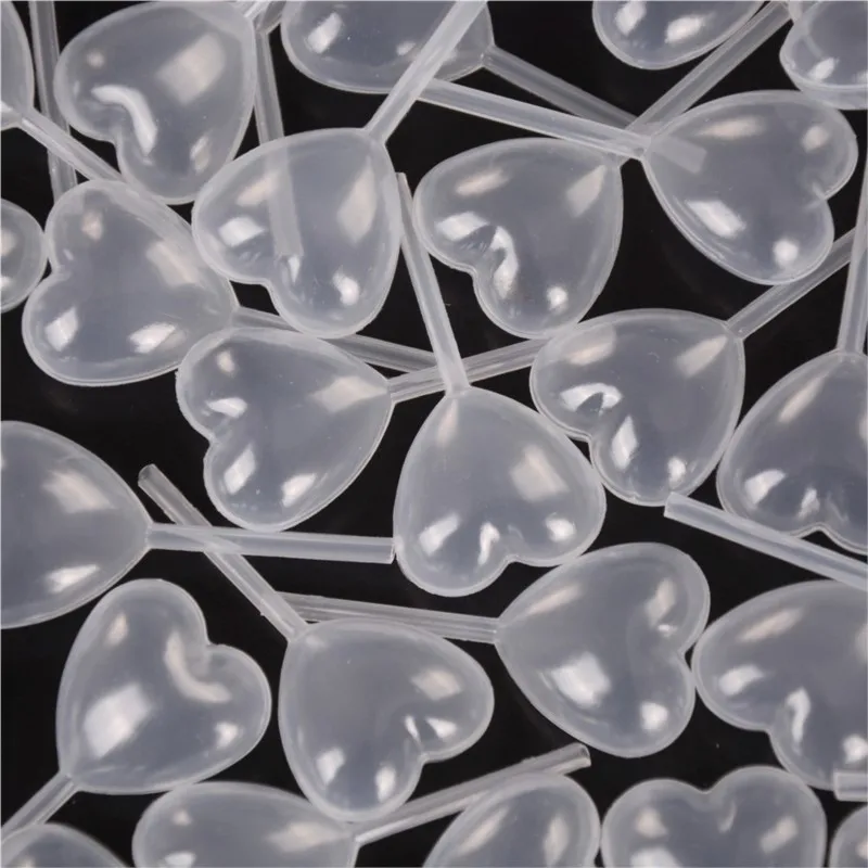 50pcs New Heart Shaped Squeeze 4ml Transfer Oils Liquid Pipettes Eye Dropper 4ML
