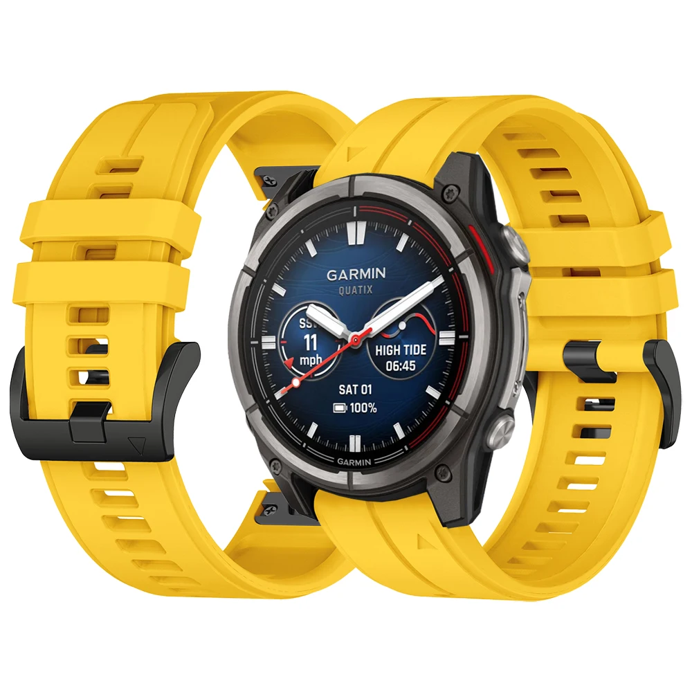 Silicone Wrist Strap Bracelet, 22mm/26mm,