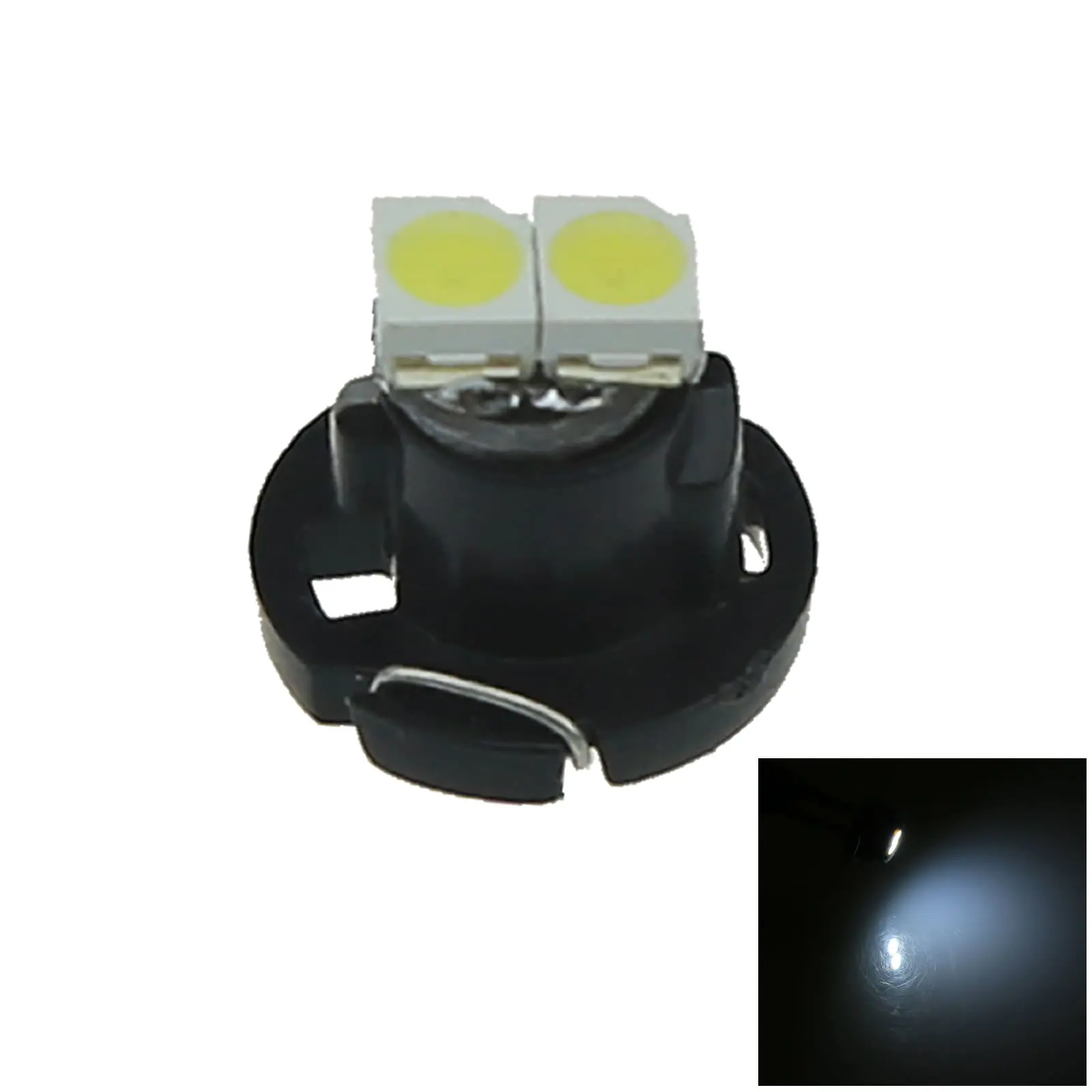 

1x White Car T4.2 Light NEO Dash Twist Socket HVAC Cluster Blub 2 Emitters 1210 SMD LED 79674-S3N-941 N102-W