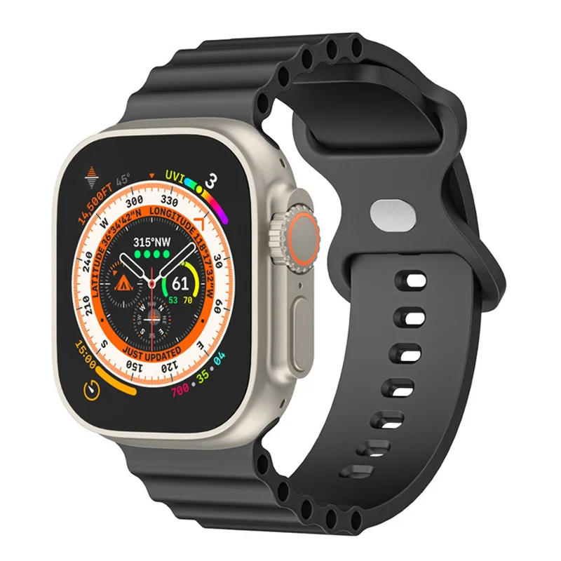

Ремешок силиконовый для Apple watch band 44 мм 40 мм 49 мм 45 мм 41 мм 38 мм 45 44 мм, браслет correa для iWatch Ultra 2 Series 7 6 5 4 3 se 8 9
