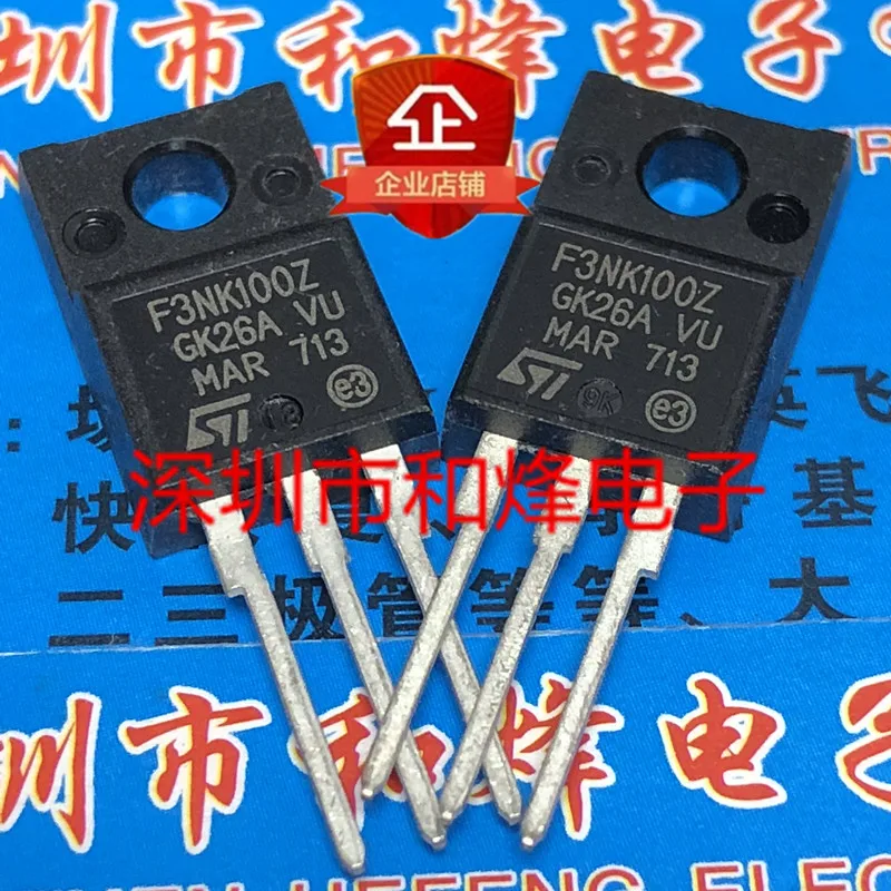 

5PCS-10PCS F3NK100Z STF3NK100Z TO-220F 1000V 2.5A New And Original On Stock