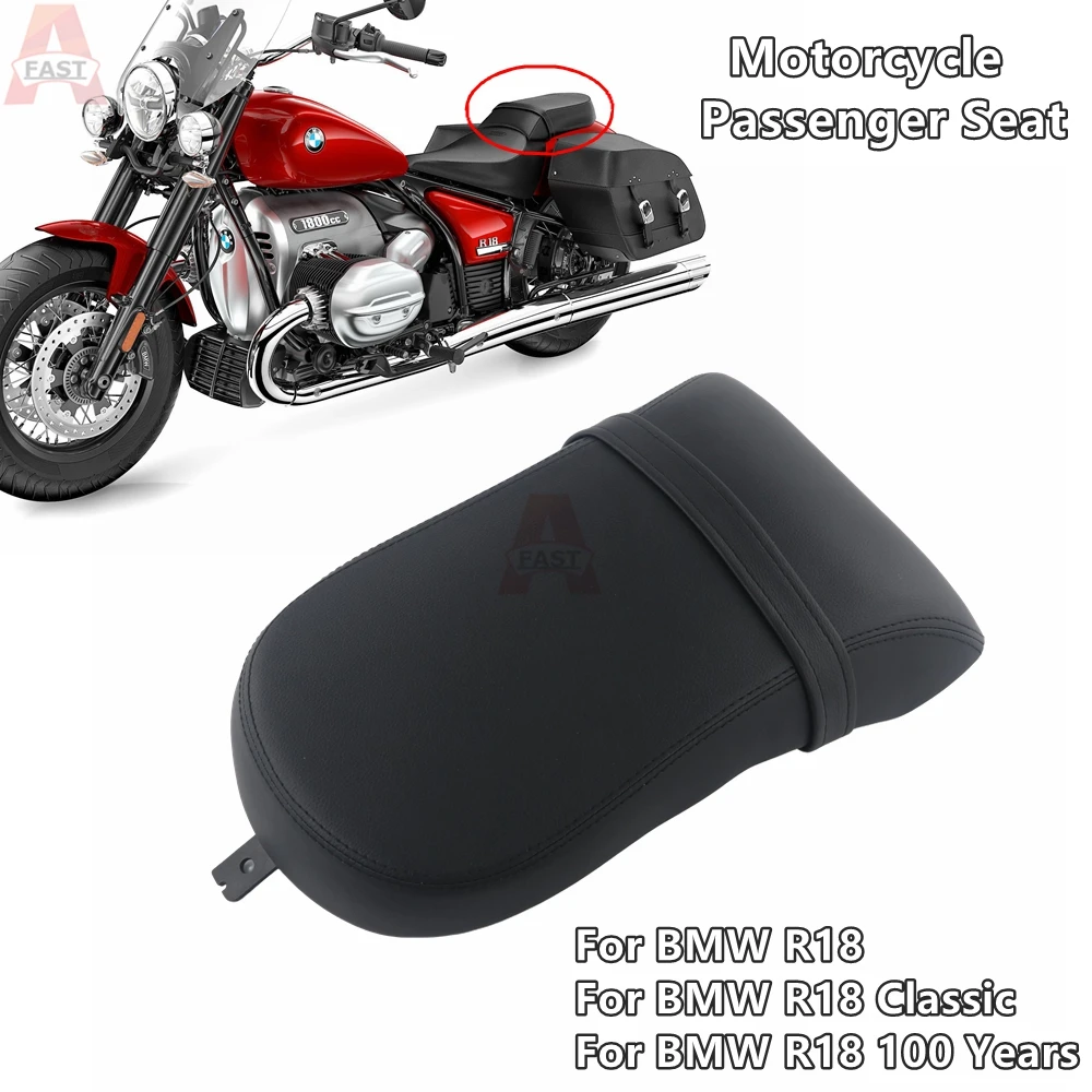 

Fit For BMW R18 100 Years R 18 Classic Motorcycle Seat Passenger Seat Rear Pillion Saddle Black Flat Cushion R18 2020 2021 2022