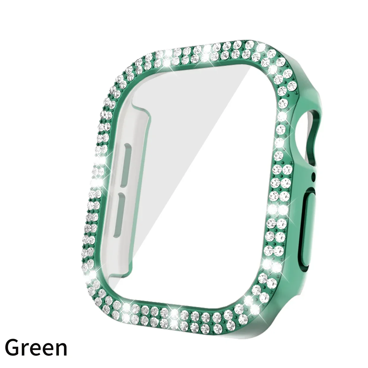 Luxury Diamond Hard PC Bumper with Screen Protector for Smartwatch - Bling Glass+Cover