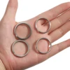 10pcs/lot 15 20 25 28 30 32 35mm Stainless Steel Flat Round Line Split Rings Blank Circle Keyring DIY Craft Keychain Accessories 3