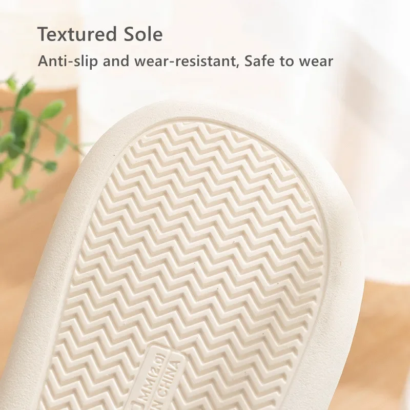 Couples Home Cotton Linen Slippers Women Indoor Bedroom Soft Slides Comfortable Men House Shoes Non-slip Breathable Flats 3