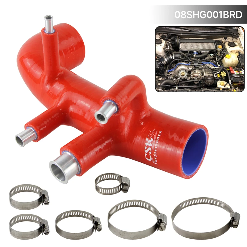 Silicone Turbo Intake Induction Hose+Clamps For Subaru GC8 EJ20 WRX STI