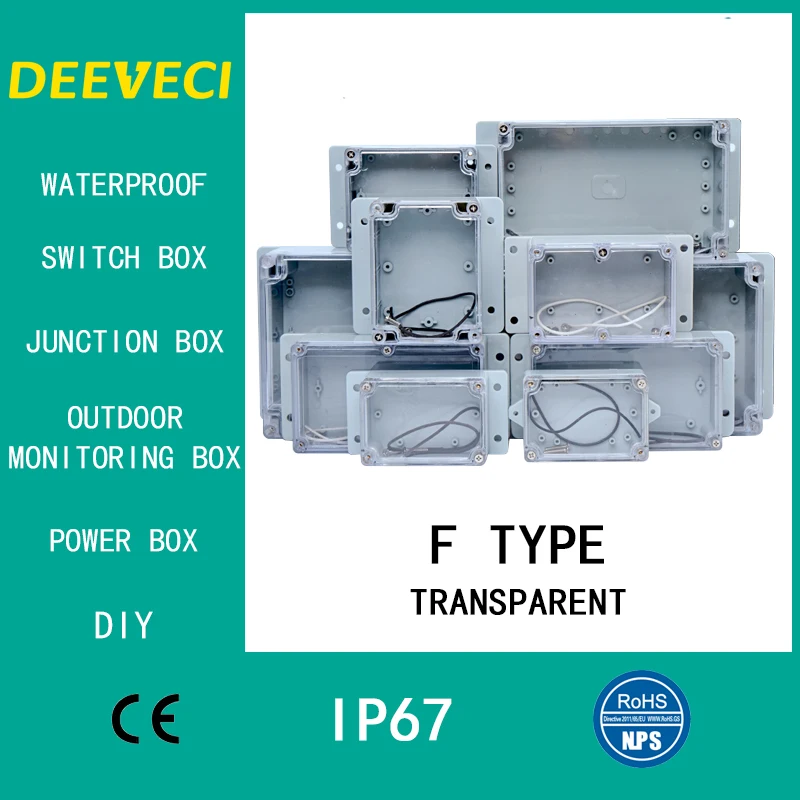 F-type transparent waterproof box Outdoor monitoring box Outdoor