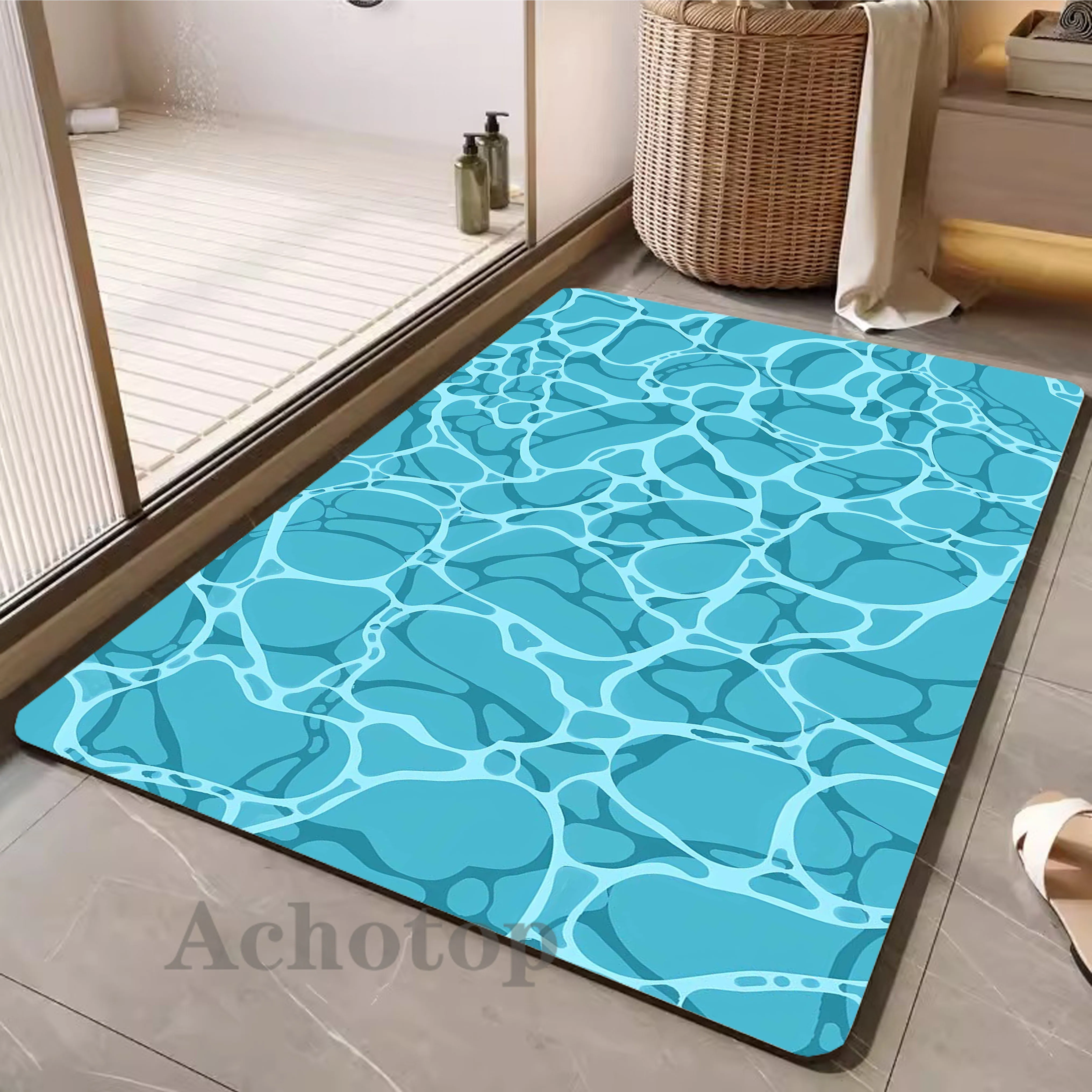 

Color Lump Diatom Bathroom Floor Mat Print Mat Indoor Bedroom Kitchen Accessories Rug Entrance Doormat Non-slip Corridor Porch