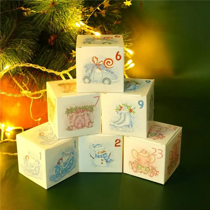 Calendario Avvento Fai Da Te 2025 - 24 Scatoline Di Carta Kraft Per Riempire Con Regali Natalizi