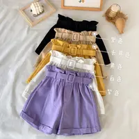 Vêtements d'été pour filles, couleur bonbon, Shorts en coton pour enfants, vêtements d'été décontractés, pantalons de sport de plein air fins et respirants 2