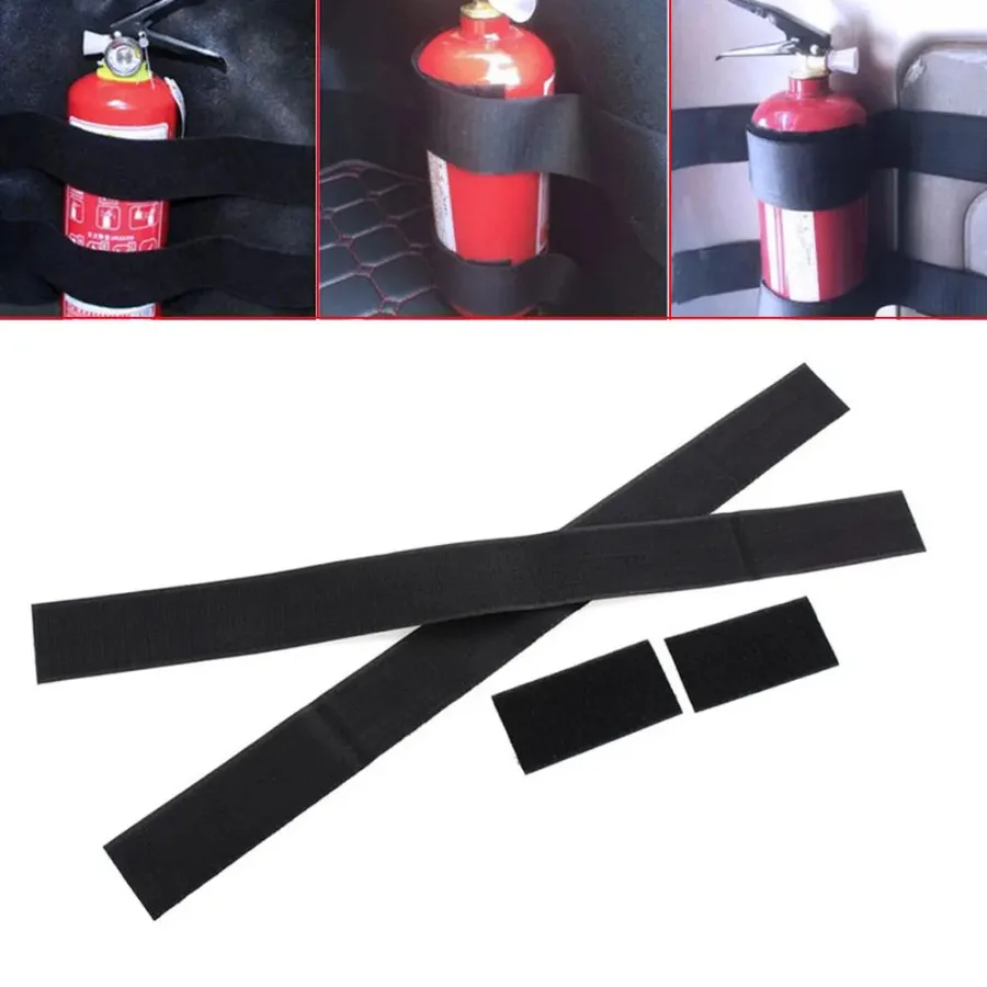 

4pcs Car Trunk Organizer Elastic Fixing Belt Storage Tapes Fire Extinguisher Fixing Belt Automobile Car Organizer Belt Strap