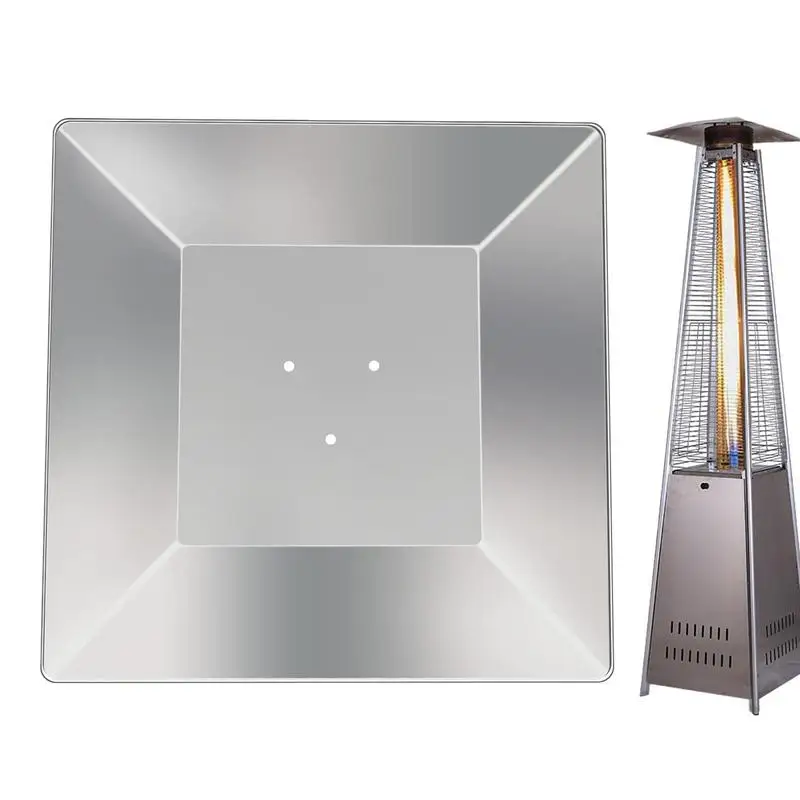 4SidedHeaterReflectorShieldPyramidPatioShieldTopWith3Pre