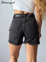 Streamgirl Blue Women's Denim Shorts Summer High Waist Casual Chic Loose Jean Shorts For Women Summer 2025 Denim Short Femme - Image 6
