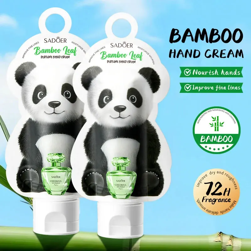 SADOER Strawberry Perfume Hand Cream Moisturizing Nourishing Anti Wrinkles Hydrating Cute Cartoon Hands Skin Care Prodcuts