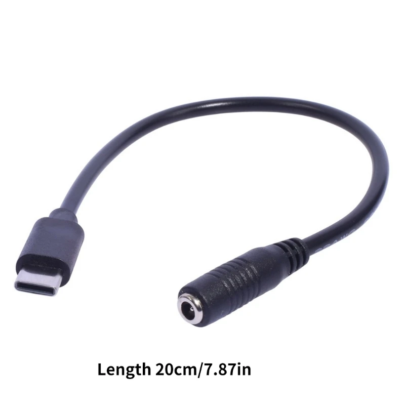 USB DC Converter DC 3.5x1.35mm Female to USB Type C Male Connector Jack Power Adapter Type C USB Connector for Charging Device