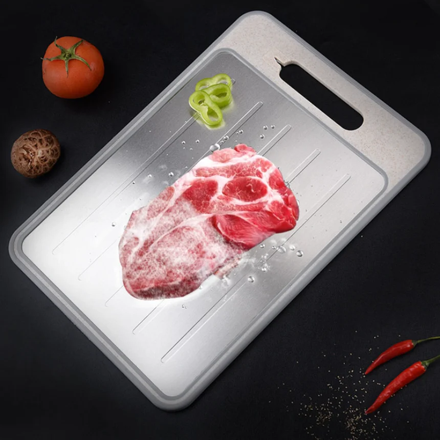 New Magic Fast Defrosting Tray Thawing Chopping Board Thaw Food Fruit Steak Meat Seafood Quickly Kitchen Gadgets Tools 1PC