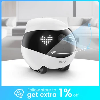 Enabot EBO Air2 Robot intelligente Smart Camera Tutta la casa Mobile Walking Monitoraggio domestico Robot domestico Telecomando Accompagnamento degli animali domestici
