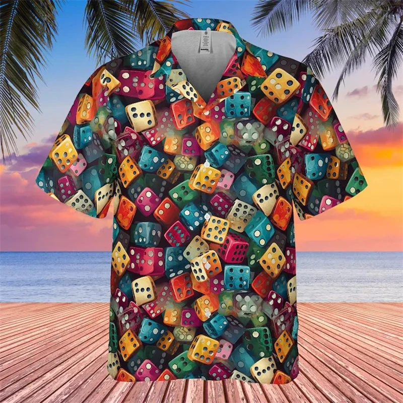 thumbnail image 1 of Camisa hawaiana divertida para hombre, sudadera playera con estampado de gato y música en 3D, camisa de manga corta de diseñador callejero, ropa para hombre de alta calidad, 1 of 5