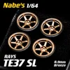Chika 1/64 Nabes X Chika Rays TE37SL Modified wheels 10.5mm 9.7mm 8.9mm 8.5mm attitude wheels alloy car model 5