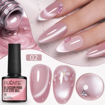 7.5ML Cherry Pink Jelly Glass Cat Magnetic Gel Nail Polish Delicate Rose Pink Cat Eye Gel Soak Off UV Nail Varnish For Manicure