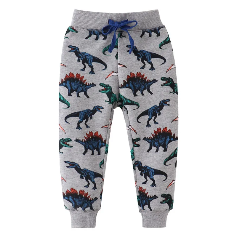 

Jumping Meters 2-7T Girls Sweatpants Rainbow Print Children's Clothing Full Length Drawstring Costume Baby Trousers