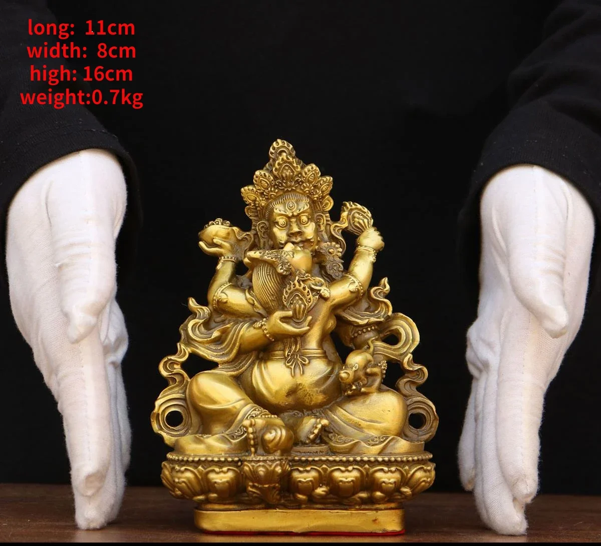 Feng Shui Copper God of Wealth Ornament - main view