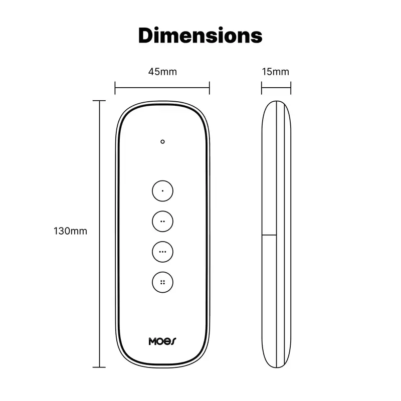 MOES Tuya ZigBee Smart Scene Switch 4Button Portable Wireless 12 Scenario Scene Switch Remote Control Automation Battery Powered - Image 6