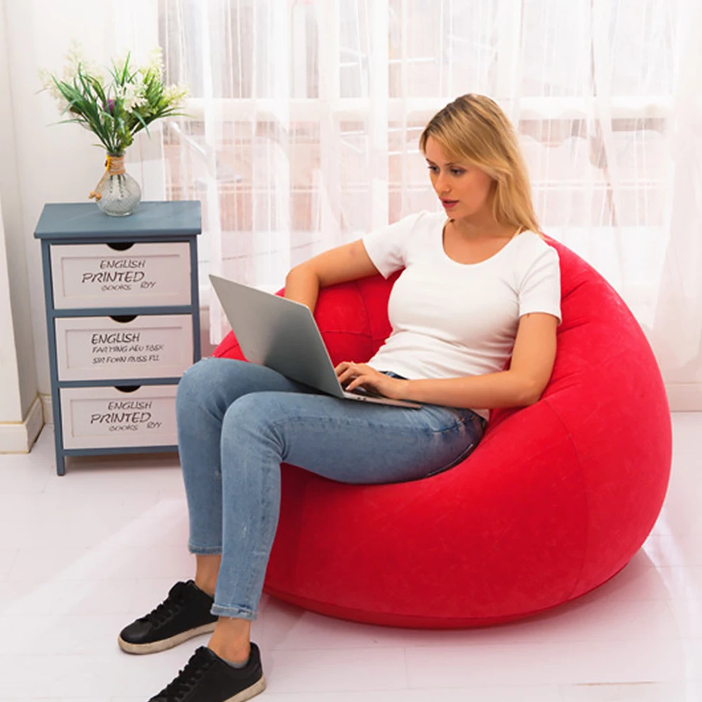 Bean Bag Chair Lounger Home Decoration Couch Folding Ultra Soft Living Room Recliner Inflatable Lazy Sofa Bedroom Washable