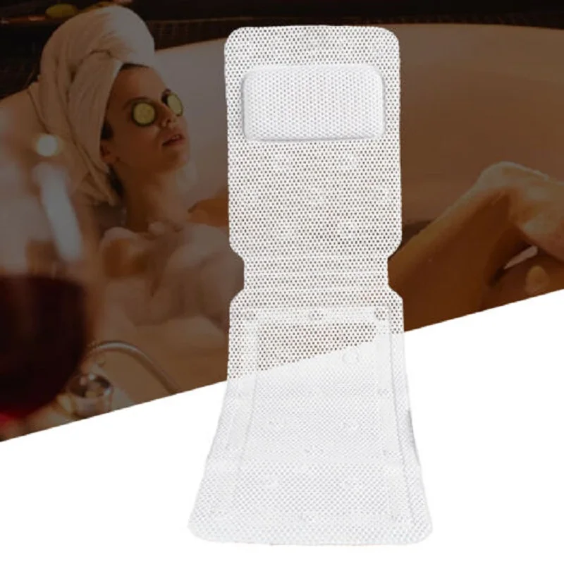 

Extra Long Full Body Bath Mat Massage Cushion Bath Pillow Suction Cup Non-Slip Bathroom Floor Mat Safety Shower Bathtub Mats