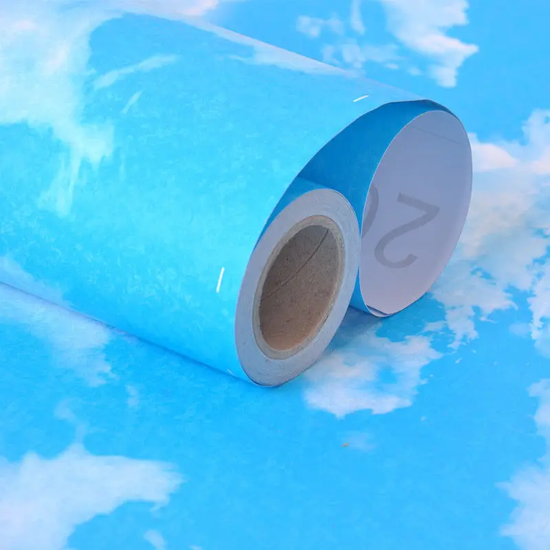 Blue Sky 3D Waterproof Self-Adhesive Wall Mural - Peel and Stick Home Decor