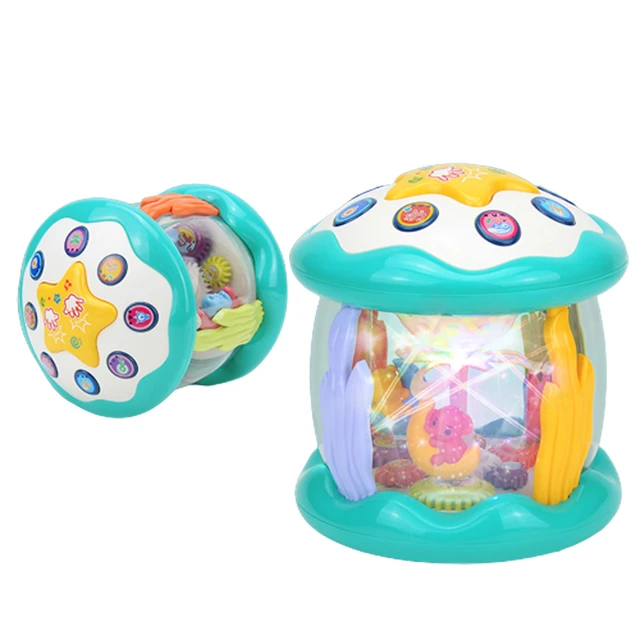 Jouets bébé 1-3 ans bébé projecteur rotatif de lumière océanique jouets  musicaux Montessori jouets sensoriels