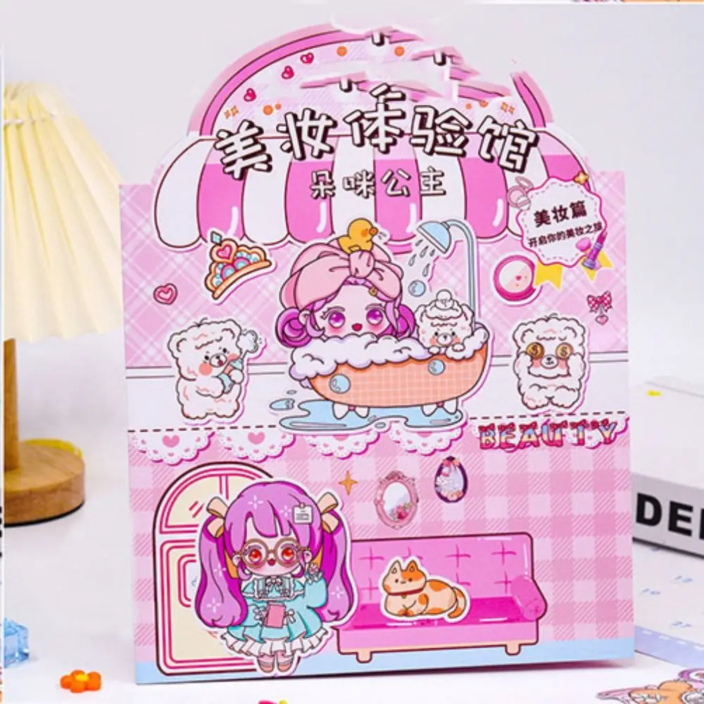 Prego Experience Hall Princesa Quiet Book, Beanie Book, Nail Shop, brinquedo artesanal, brinquedo de cabelo, Material Pack