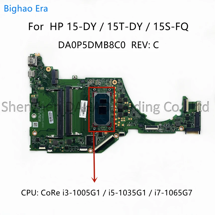 para hp Tpn-q222 15-dy 15s-fq Laptop Motherboard com i7 I31005g1 I5-1035g1 Cpu Sps:l71755601 L71757-601 L71756-601 Da0p5dmb8c0