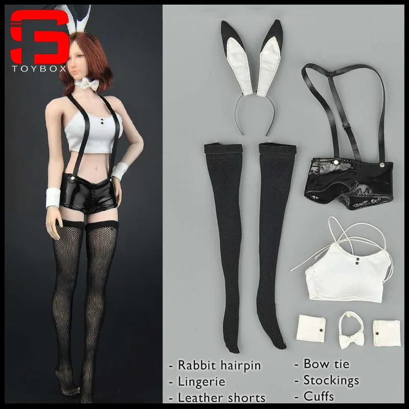 

ZYTOYS ZY5029 1/6, привлекательный кролик, тонкие кожаные шорты, подвесной ремешок на шею, набор рыболовных носков для 12-дюймовых экшн-фигурок