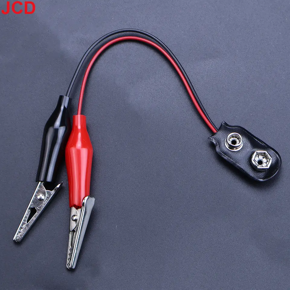 5pc 9V Battery Connector Power Clips DC Jack Male Female Alligator Snap Adapter Wire Holder Cable 9 Volt Lead Socket Plug Barrel image 10