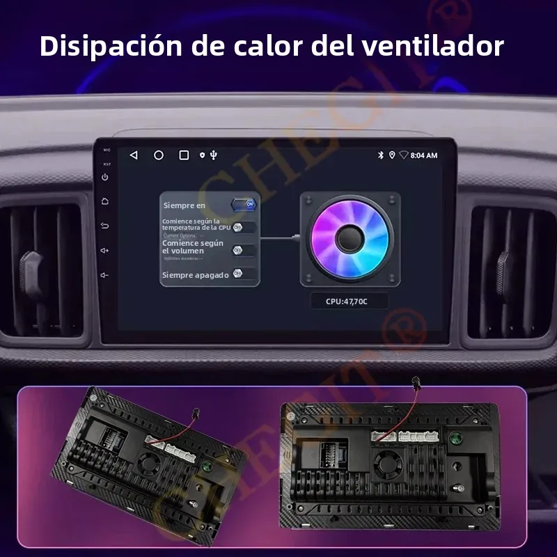 7 9 10 "2 Din Audio del coche Android 13 Android auto inalámbrico Carplay 64G reproductor Multimedia automotriz BT GPS sistemas inteligentes del coche 6