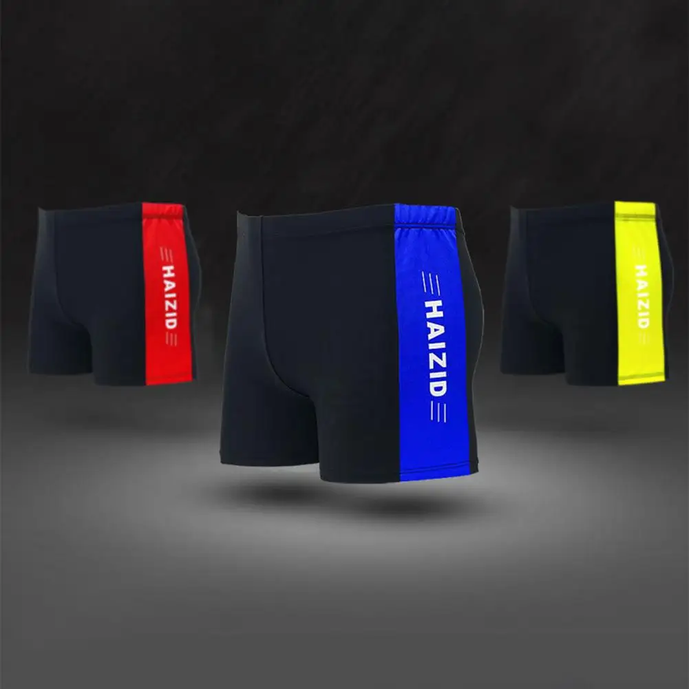 

Shorts Swim Swimsuit Quick Dry Water Repellent Men's Swim Trunks Mid-rise Elastic Waist Patchwork Color for Adult for Swimming