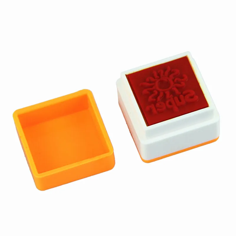 6Pcs Comment Stamper Praise Reward Cute Kid Encourage Stamp English Teacher Seal Water Self-Inking DIY School Scrapbooking Toys