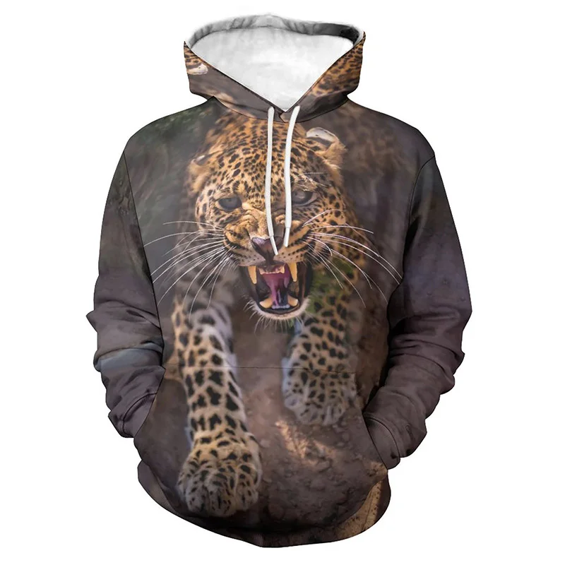 thumbnail image 1 of Sudaderas con capucha con estampado de leopardo y animales para hombre, sudaderas de moda, sudaderas de diseñador, ropa de calle de gran tamaño, abrigos para hombre, 1 of 5